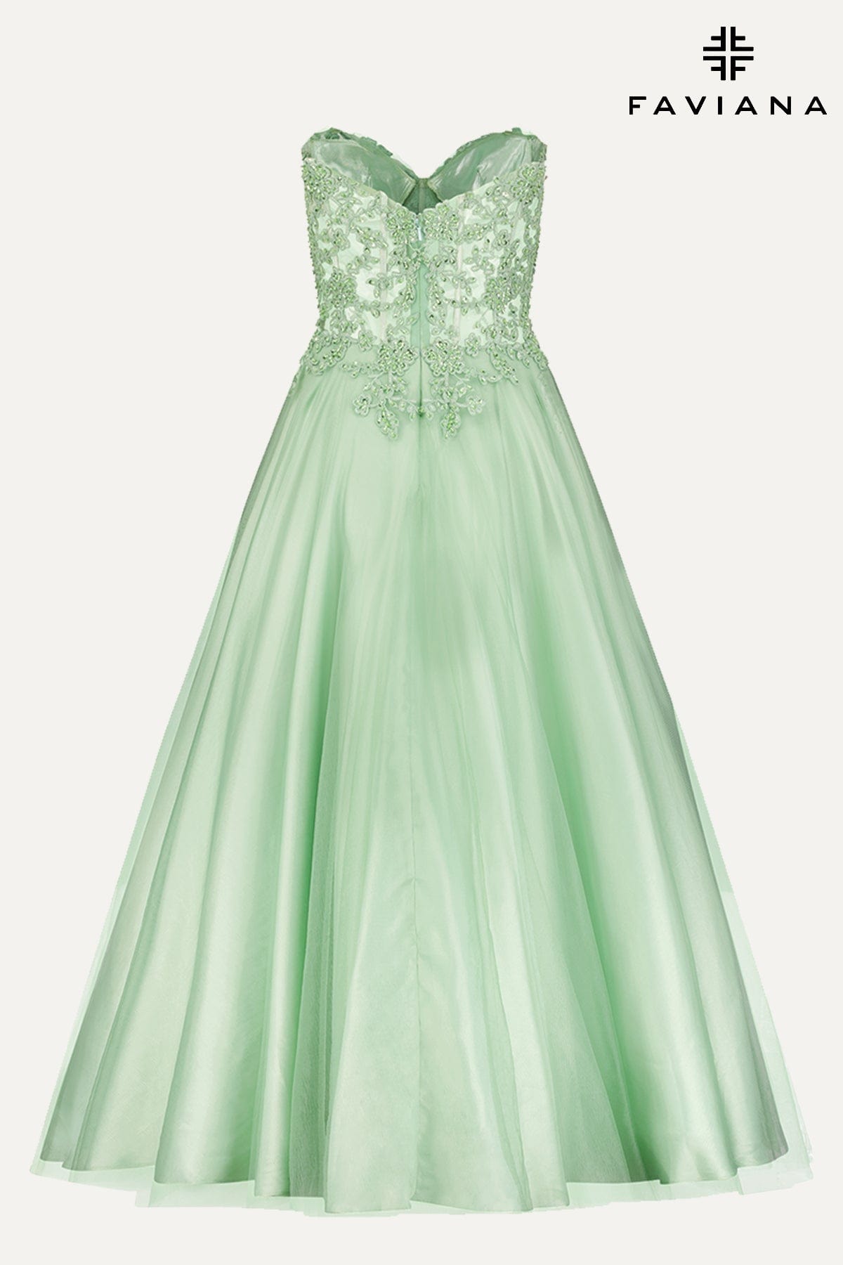 Strapless Tulle And Lace Ballgown With Pockets | E11063 Strapless Tulle And Lace Ballgown With Pockets | E11063