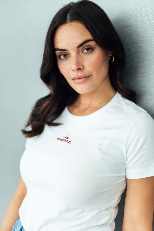 Embroidered I Am Powerful Tee Embroidered I Am Powerful Tee