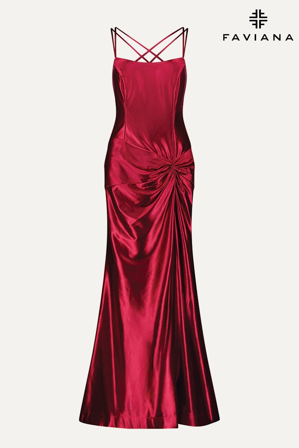 Curve Size Satin Long Dress With Knot Waist And Adjustable Back | 9551 Curve Size Satin Long Dress With Knot Waist And Adjustable Back | 9551