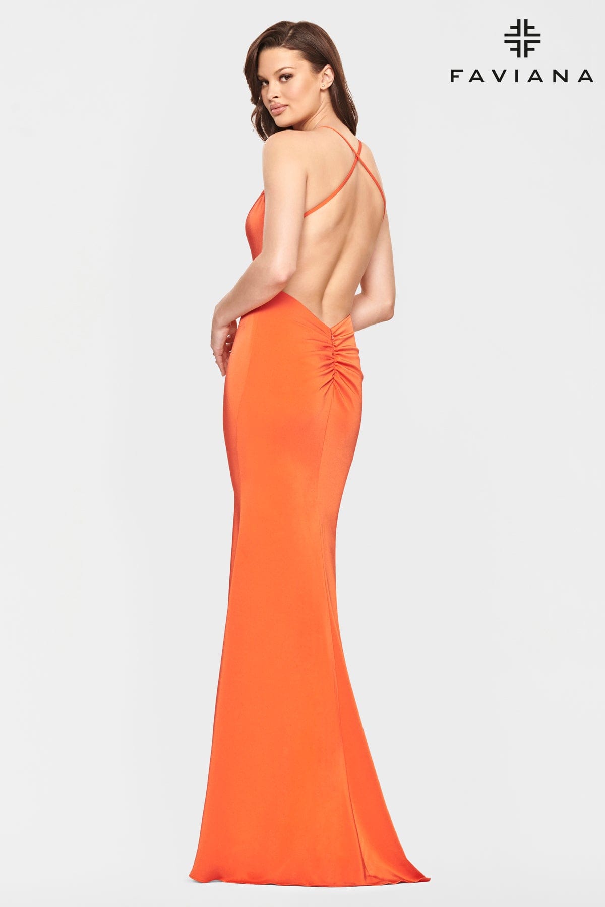 Prom Dress Long Open Back With Fit And Flare Skirt | Faviana Prom Dress Long Open Back With Fit And Flare Skirt | Faviana
