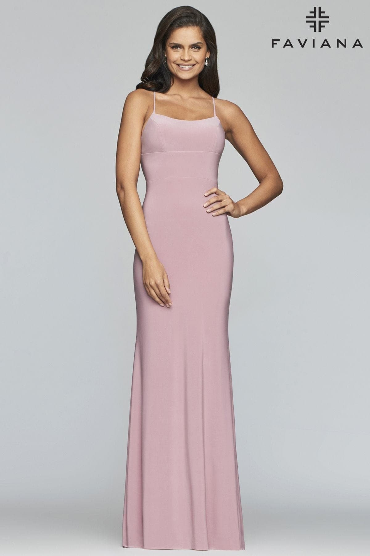 Long Scoop Neck Lace Up Back Prom Dress Long Scoop Neck Lace Up Back Prom Dress