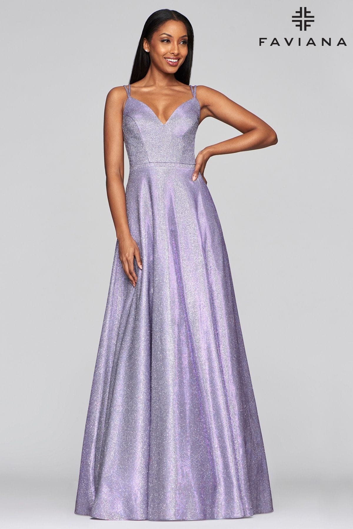 Long Jersey Dress With Metallic Fabric Long Jersey Dress With Metallic Fabric