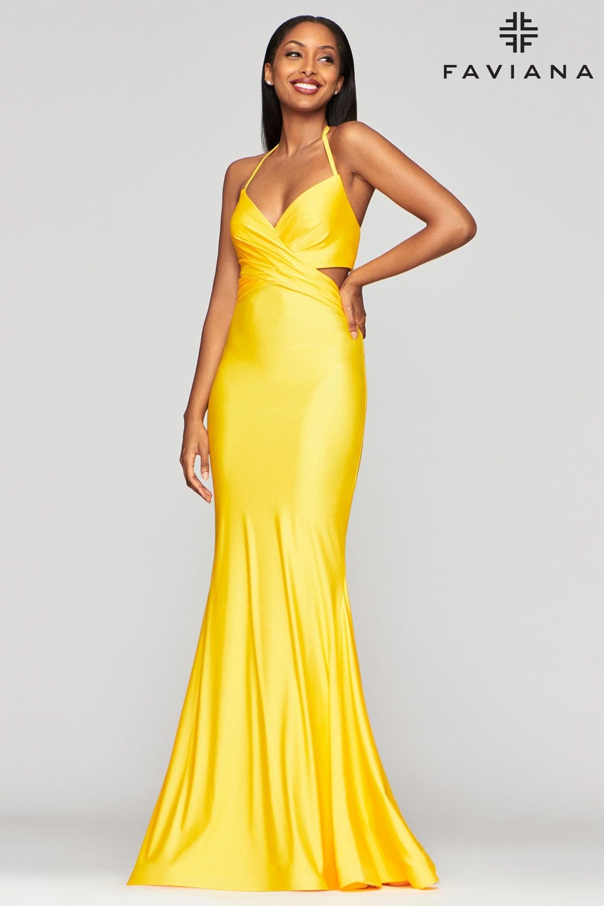 Long Tight Prom Dress WIth Side Cutouts | Faviana Long Tight Prom Dress WIth Side Cutouts | Faviana