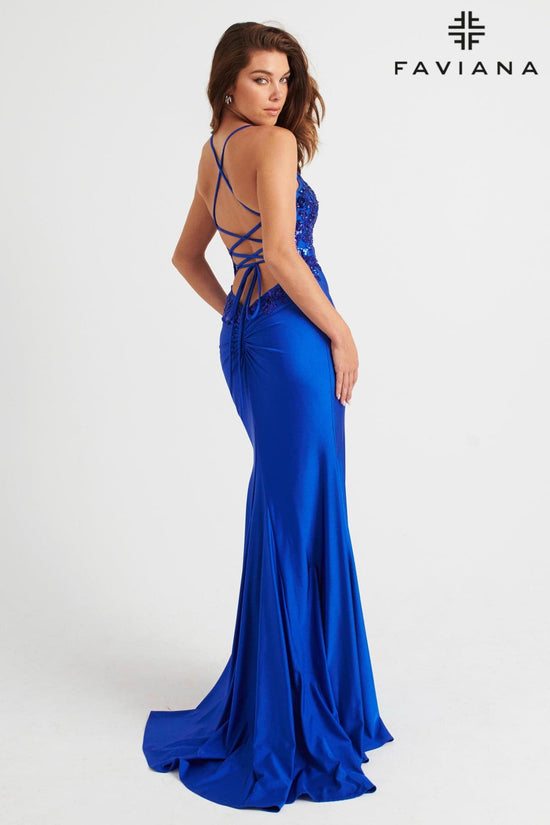 Lace Embellished Square Neck Gown 2789
