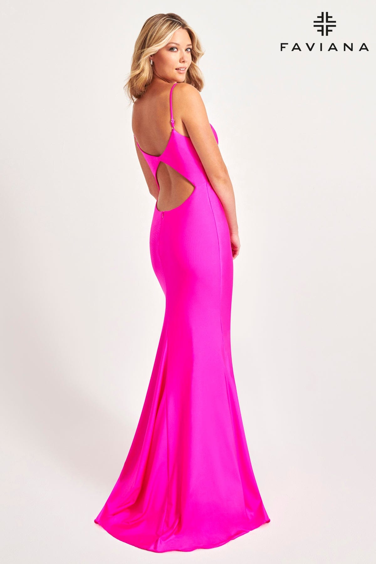 Hot Pink Mermaid Prom Dress With Open Back | 11047