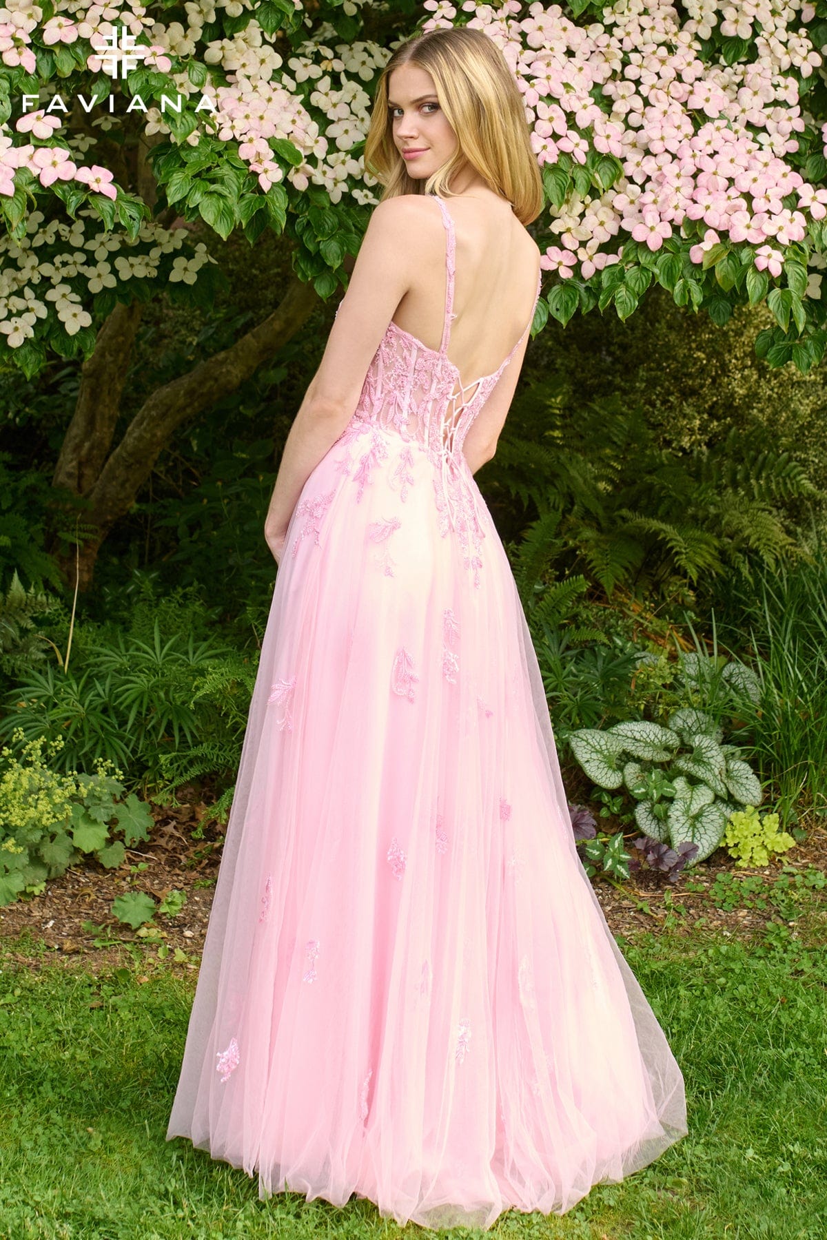 Beaded Lace Flowy Dress With Notch V-Neck | 11437