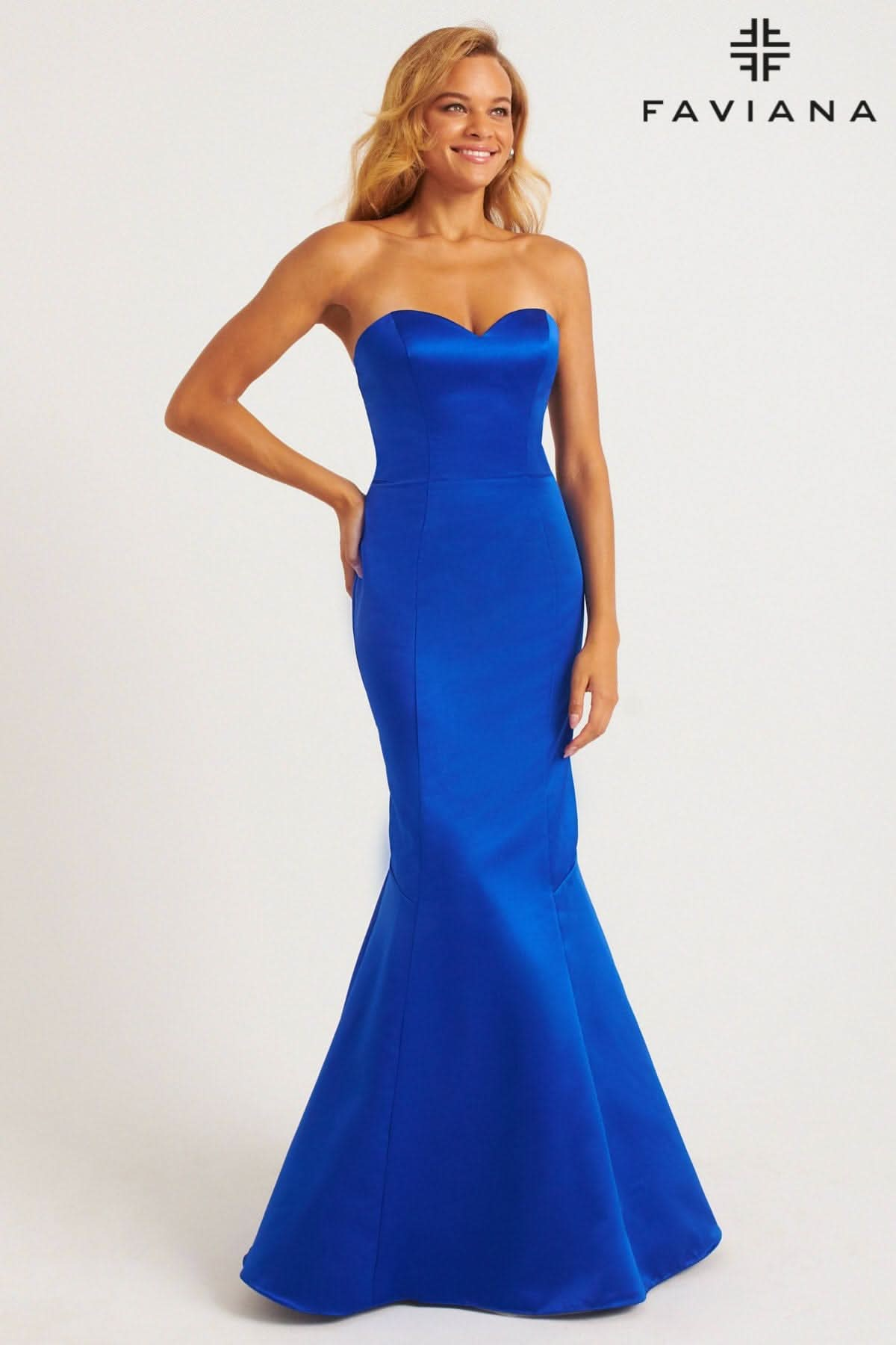 Satin Mermaid Gown With Sweetheart Neckline | E11236