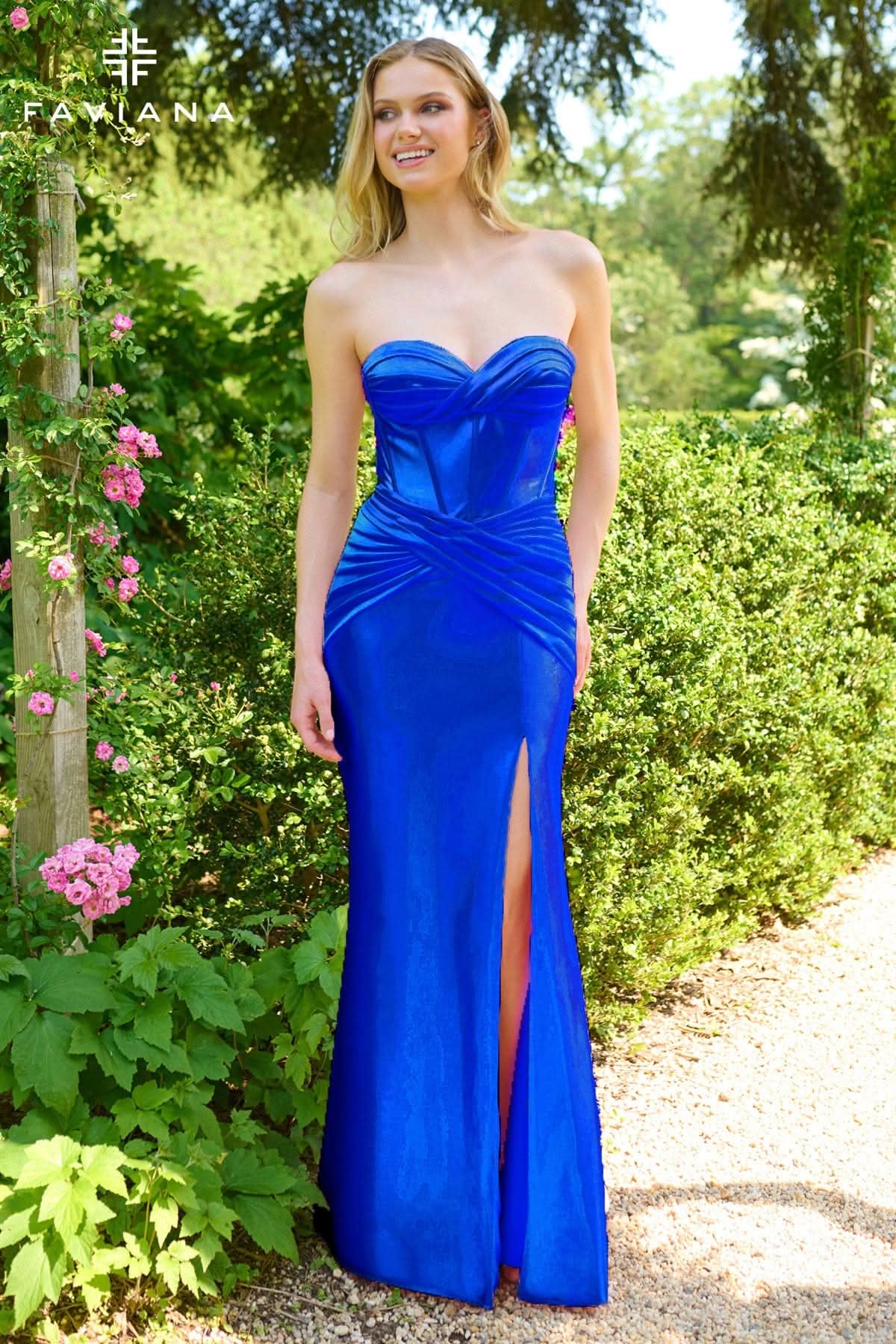 Strapless Corset Dress With Twisted Bust And Waist Detail | E11422