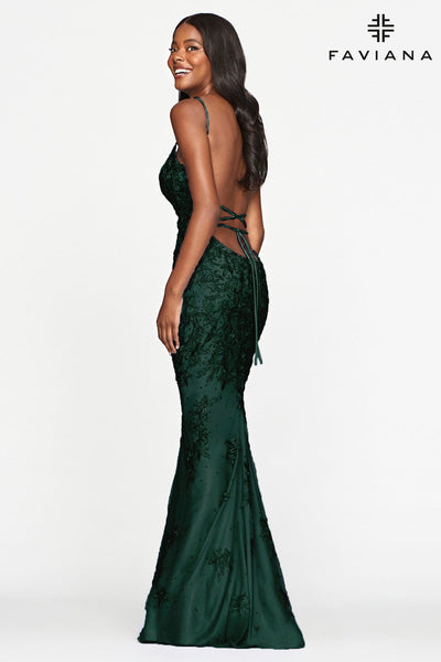 dark green open back dress Mermaid Cap Sleeves Dark Green Open Back Sequin Prom Dress PG487 Custom Size / Dark Green