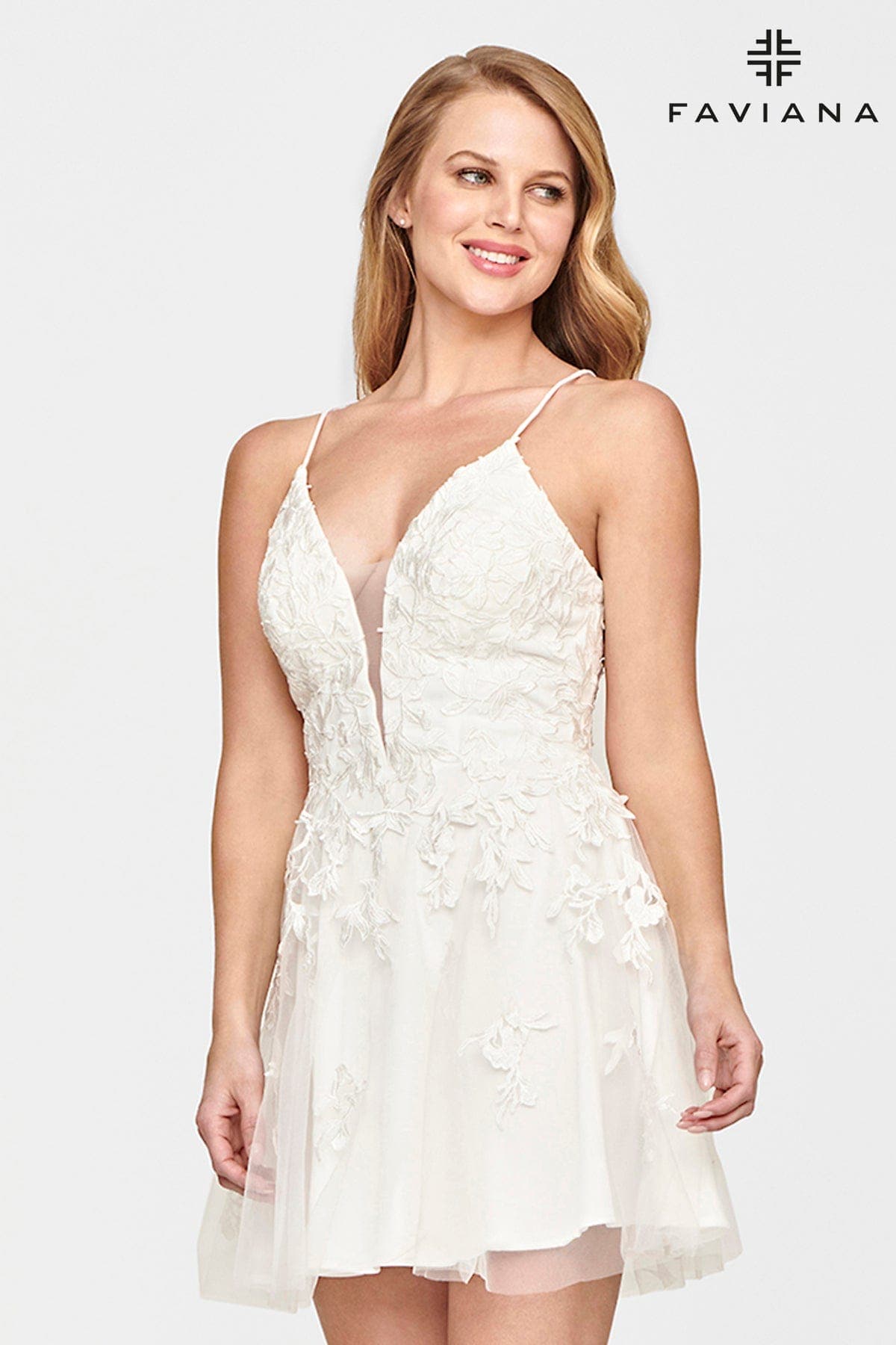 White Short Corset Back Baby Doll Lace Dress | FAVIANA White Short Corset Back Baby Doll Lace Dress | FAVIANA