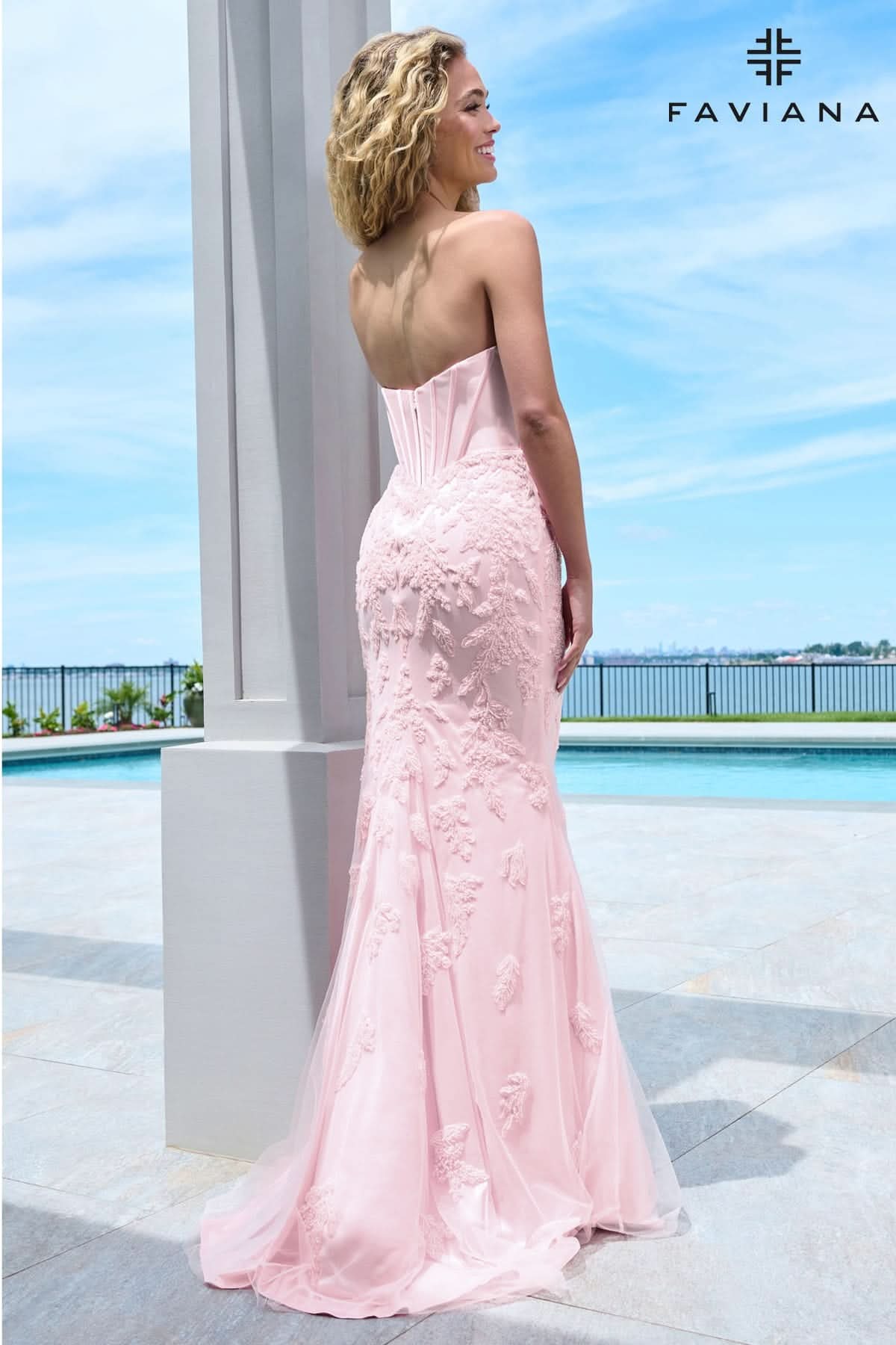 Strapless Sweetheart Peekaboo Corset Dress With Beaded Satin | 11604