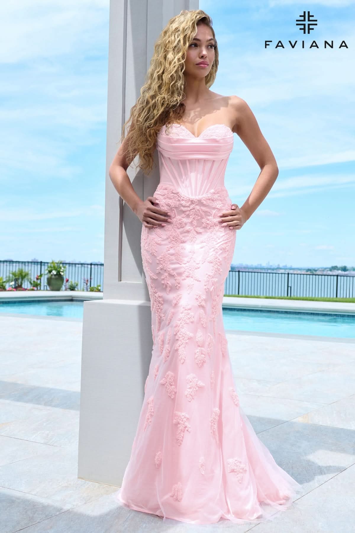 Royal Strapless Sweetheart Peekaboo Corset Dress With Beaded Satin | 11604