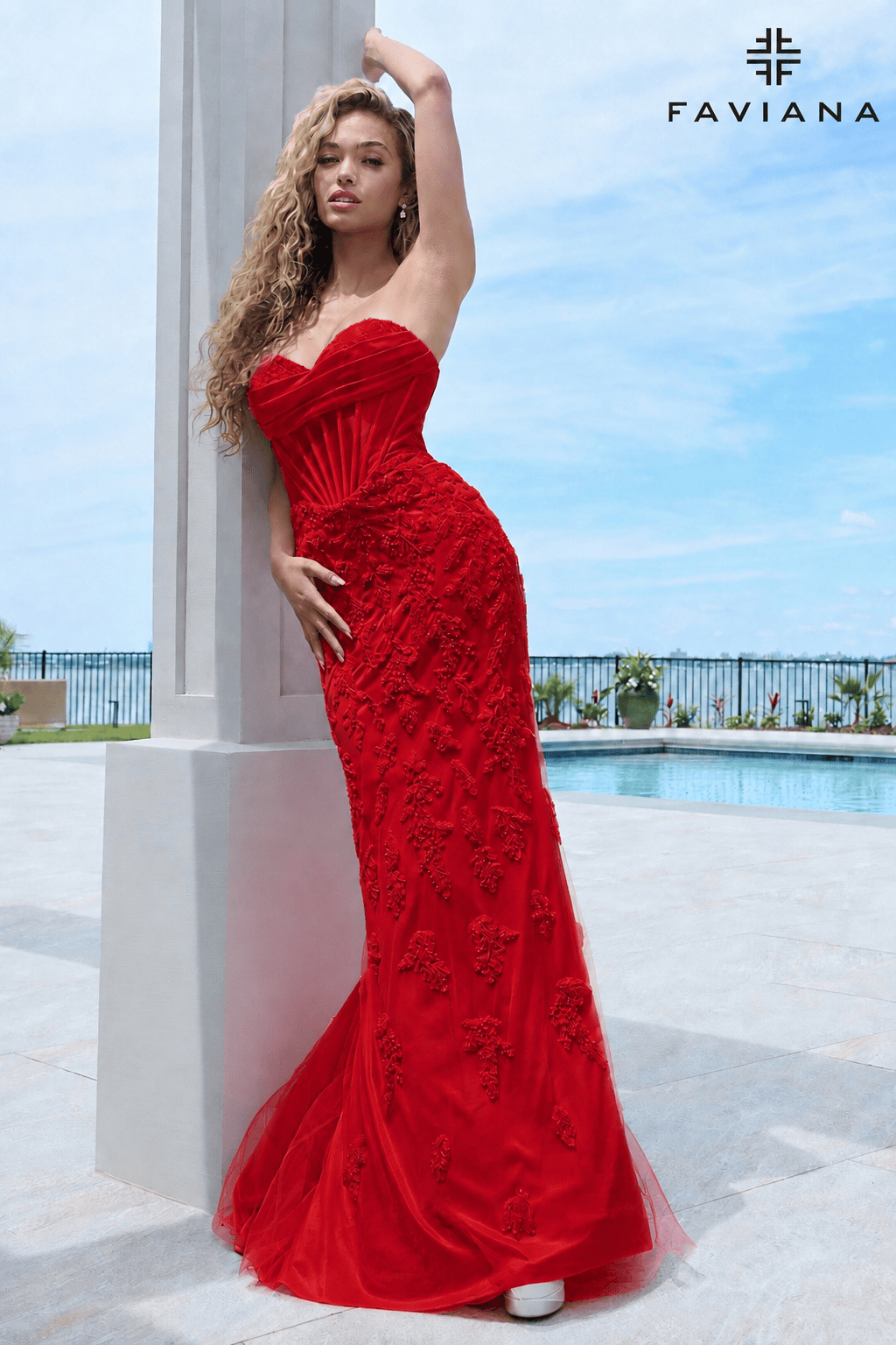 Strapless Sweetheart Peekaboo Corset Dress With Beaded Satin | 11604