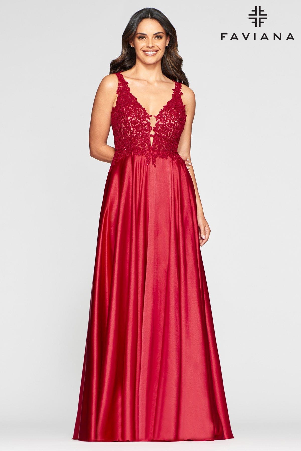 flowy v neck prom dress Elegant V-neck Long Lace Tulle Flowy Princess Prom Dresses For Teens