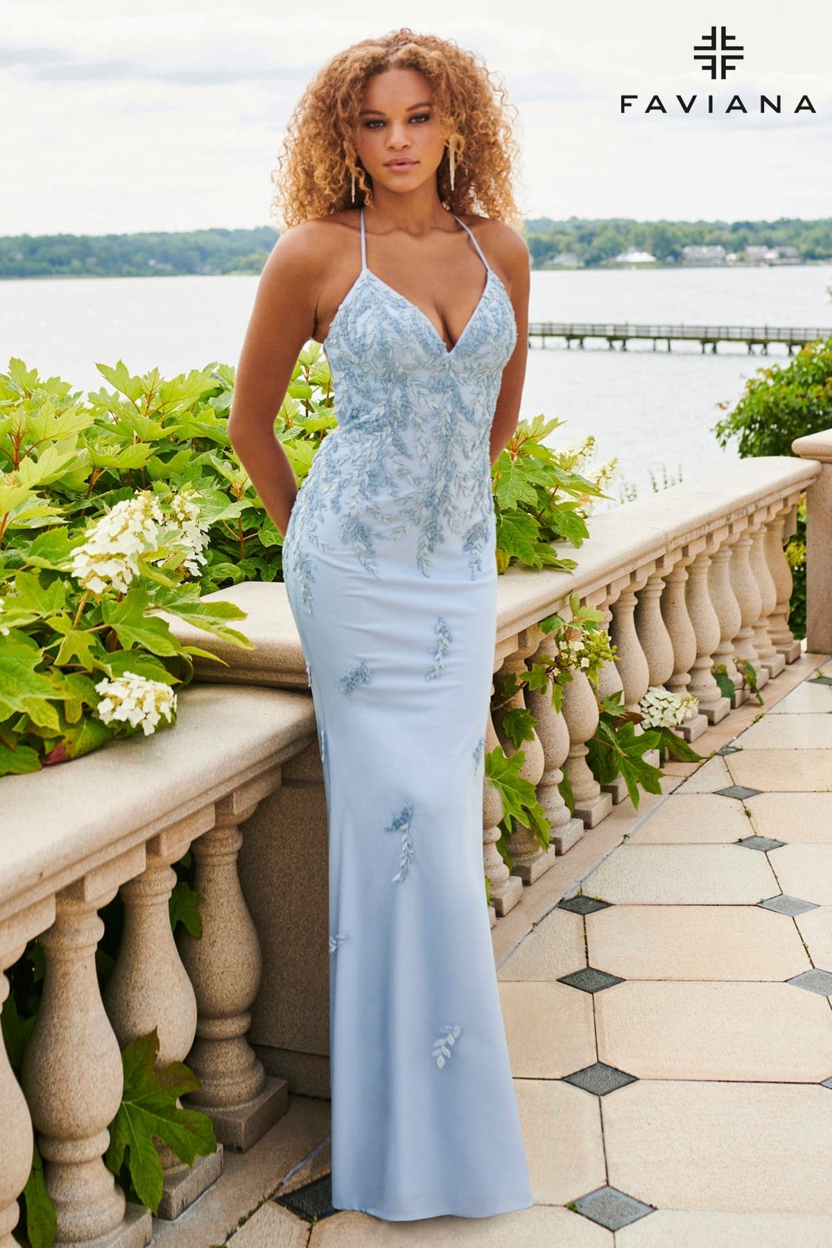 Steel Blue Dress for Prom