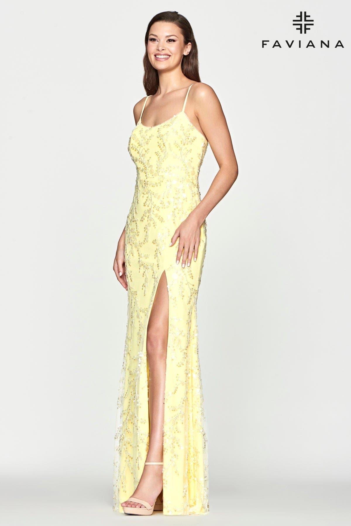 scoop neck evening dress Lady Black Tie - Hilary Gown - Scoop Neck Strapless Fitted Satin Gown