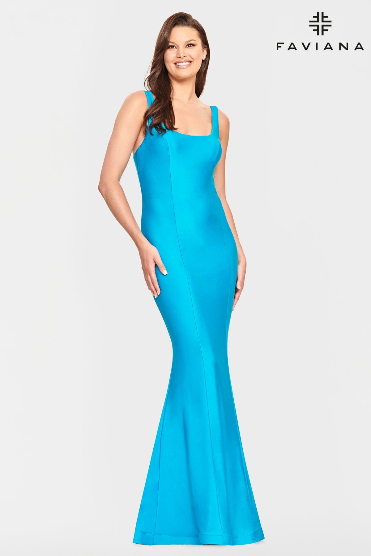 Simple Prom Dress With Scoop Neck And Cutout Back