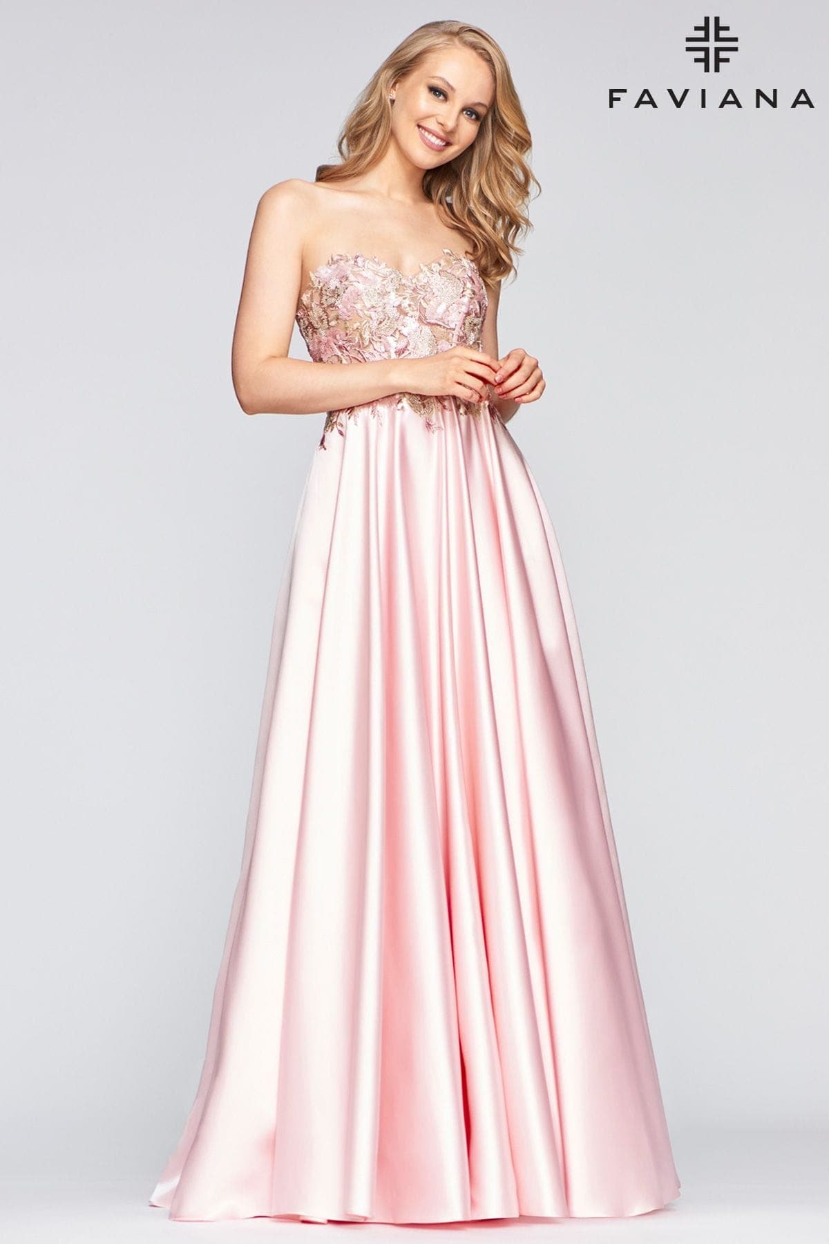 Strapless Satin Long Dress With Pockets