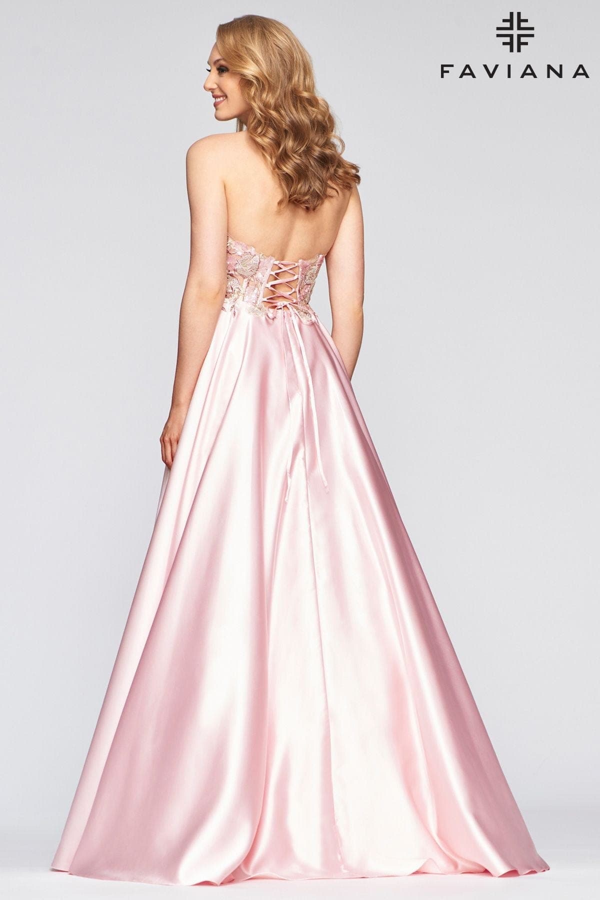Strapless Satin Long Dress With Pockets