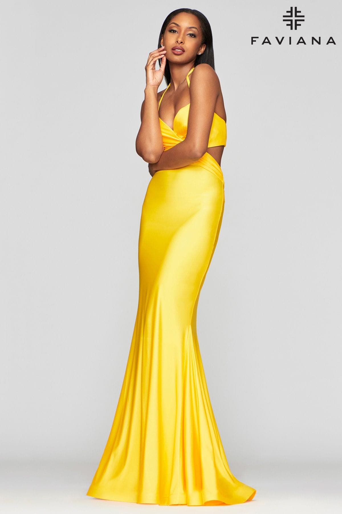 Long Tight Prom Dress WIth Side Cutouts | Faviana Long Tight Prom Dress WIth Side Cutouts | Faviana